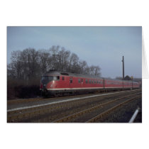 Germany, GFR (BB) diesel railcar set, 1977 Greeting Cards