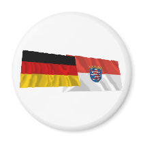 Germany & Hessen Waving Flags magnets