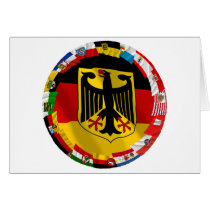 Germany & its Laender Waving Flags Card