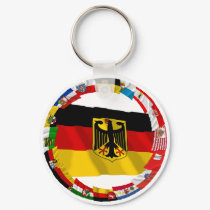 Germany & its Laender Waving Flags keychains by Vexillophile Germany & its Laender Waving Flags keychains