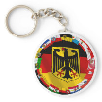 Germany & its Laender Waving Flags Key Chain