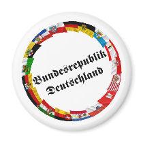 Germany & its Laender Waving Flags magnets by Vexillophile Germany & its Laender Waving Flags magnets