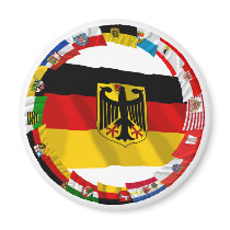 Germany & its Laender Waving Flags magnets by Vexillophile Germany & its Laender Waving Flags magnets