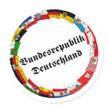 Germany & its Laender Waving Flags stickers
