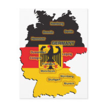 Germany Map postcards