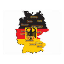 Germany Map Postcard