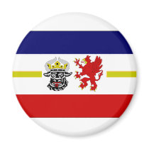 Germany Mecklenburg Flag Alternate Fridge Magnets