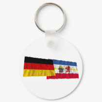 Germany & Mecklenburg-Vorpommern Waving Flags keychains