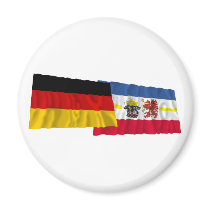 Germany & Mecklenburg-Vorpommern Waving Flags magnets
