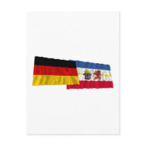 Germany & Mecklenburg-Vorpommern Waving Flags postcards
