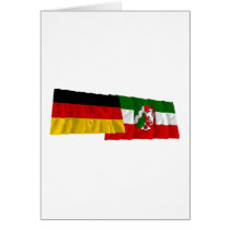 Germany & Nordrhein-Westfalen Waving Flags cards