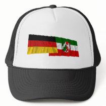 Germany & Nordrhein-Westfalen Waving Flags hats by Vexillophile Germany & Nordrhein-Westfalen Waving Flags hats