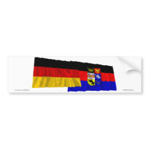 Germany & Ostfriesland Waving Flags bumper stickers by Vexillophile Germany & Ostfriesland Waving Flags bumper stickers