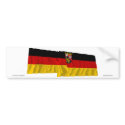 Germany & Rheinland-Pfalz Waving Flags bumper stickers by Vexillophile Germany & Rheinland-Pfalz Waving Flags bumper stickers