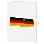 Germany &amp; Rheinland-Pfalz Waving Flags Card