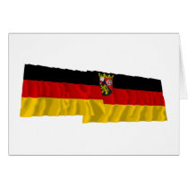 Germany & Rheinland-Pfalz Waving Flags Card