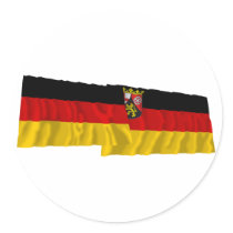 Germany & Rheinland-Pfalz Waving Flags Sticker