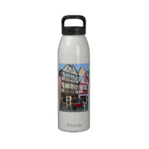Germany, Rhineland, Rhens, half timbered  houses 7 Drinking Bottles