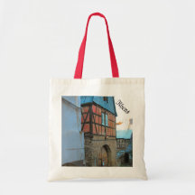 Germany, Rhineland, Rhens, half timbered houses Canvas Bags