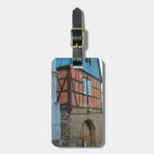 Germany, Rhineland, Rhens, half timbered houses Luggage Tags