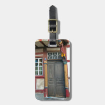 Germany, Rhineland, Rhens, half timbered houses Travel Bag Tag