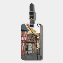 Germany, Rhineland, Rhens, half timbered houses Tags For Bags