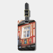 Germany, Rhineland, Rhens, half timbered houses Travel Bag Tag