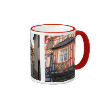 Germany, Rhineland, Rhens, half timbered houses Mug