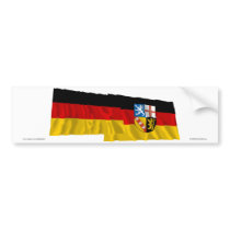 Germany & Saarland Waving Flags bumper stickers by Vexillophile Germany & Saarland Waving Flags bumper stickers