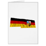 Germany &amp; Saarland Waving Flags Card