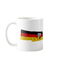 Germany & Saarland Waving Flags mugs