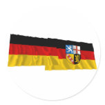 Germany &amp; Saarland Waving Flags Sticker