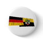 Germany &amp; Sachsen-Anhalt Waving Flags Pinback Button