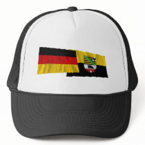 Germany & Sachsen-Anhalt Waving Flags hats by Vexillophile Germany & Sachsen-Anhalt Waving Flags hats