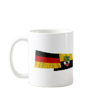 Germany & Sachsen-Anhalt Waving Flags mugs by Vexillophile Germany & Sachsen-Anhalt Waving Flags mugs