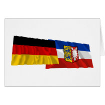 Germany & Schleswig-Holstein Waving Flags cards