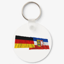 Germany & Schleswig-Holstein Waving Flags keychains