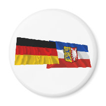 Germany & Schleswig-Holstein Waving Flags magnets