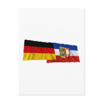Germany & Schleswig-Holstein Waving Flags postcards by Vexillophile Germany & Schleswig-Holstein Waving Flags postcards