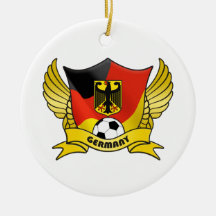 Germany Soccer Circle Ornament