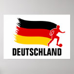 Germany Soccer Flag Poster