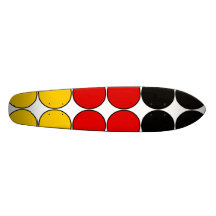 Germany Stylish Girly Chic : Polka Dot German Flag Skate Board Deck