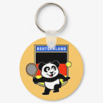 This adorable little panda loves to get out on the court and hits some balls. Panda plays in front of a large flag of Germany. This is a great design for anyone who loves to play tennis, watch tennis or just loves cute pandas.