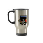 This adorable little panda loves to get out on the court and hits some balls. Panda plays in front of a large flag of Germany. This is a great design for anyone who loves to play tennis, watch tennis or just loves cute pandas.