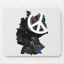 Germany Trendy Peace Sign with German map Mousepad
