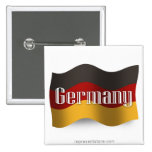 Germany Waving Flag Pinback Button