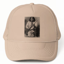 'Geronimo with Gun at the Ready' Mesh Hat