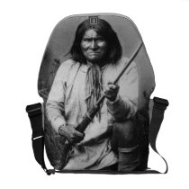 'Geronimo with Gun at the Ready' Courier Bag