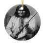 'Geronimo with Gun at the Ready' Christmas Ornament