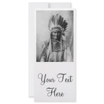 'Geronimo with Headdress' Custom Rack Cards